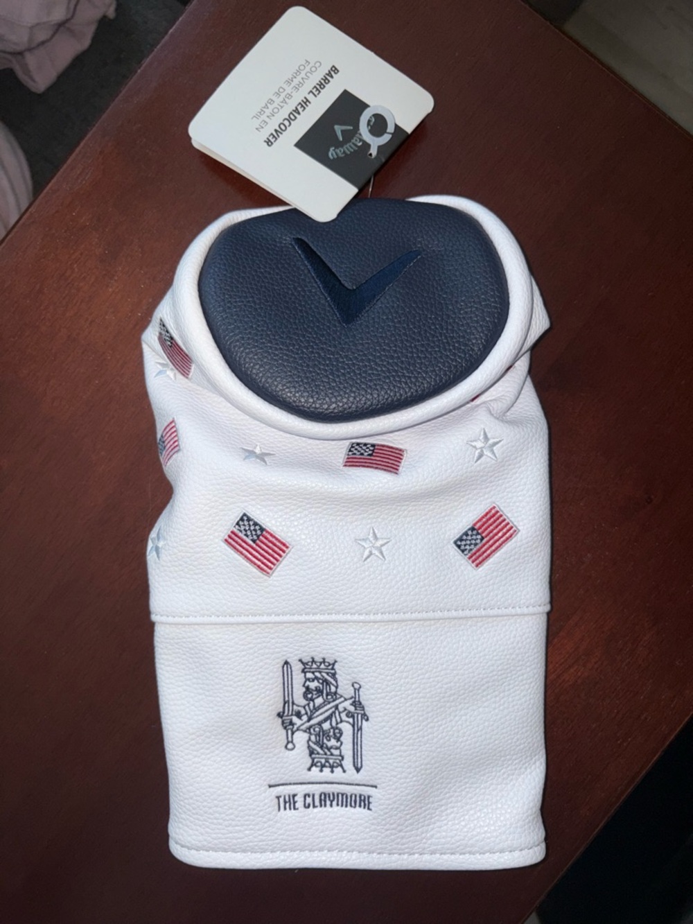 NWT- Callaway Barrel USA Head Cover with Private Club Claymore Tournament Crest - Picture 3 of 3